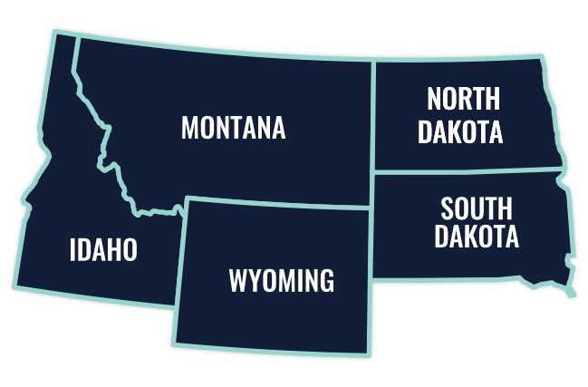 Idaho, Montana, North Dakota, and Wyoming