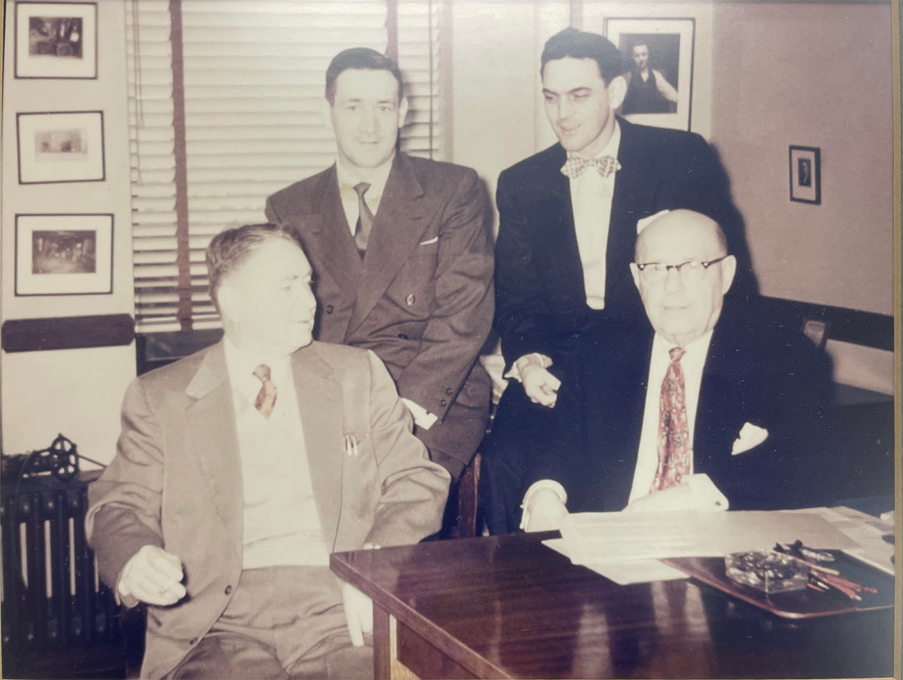 Lathrop 100 years -Ernie Grimmer, Bill Bissmeyer, Sr., Bob Thomas, Len Trotter